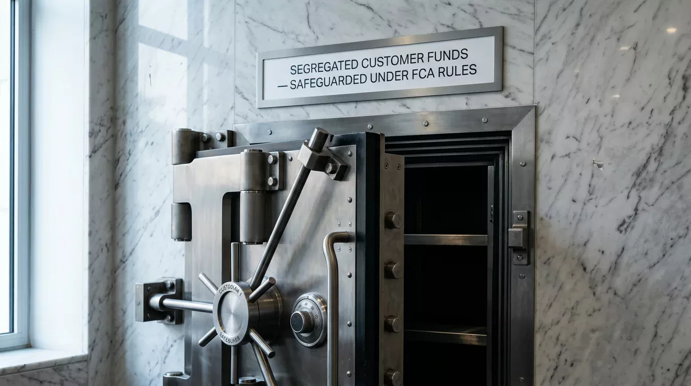 Segregated customer funds vault representing FCA safeguarding for Payz balances